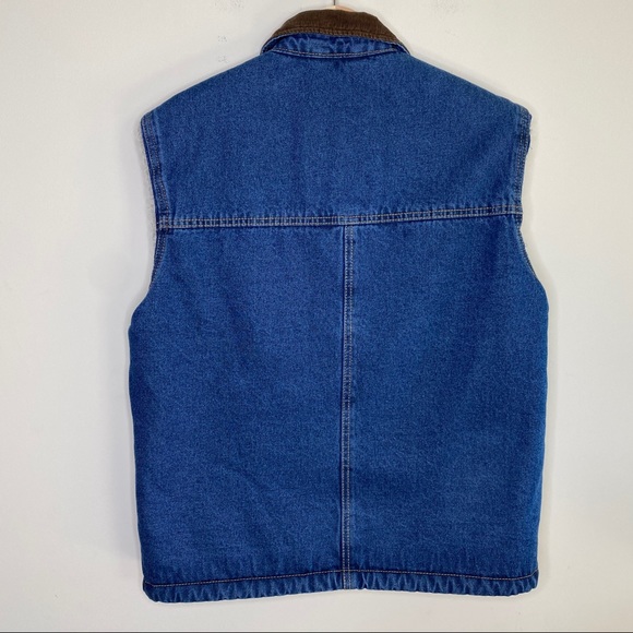 Vtg Wrangler denim Sherpa lined vest S - Picture 5 of 10